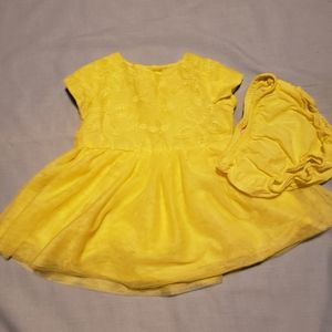 Bright Yellow Dress with Matching Bloomers